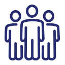 Multiple people figures standing in group icon